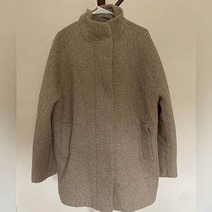 J Crew Wool Blend City Coat in Neutral, Size 20